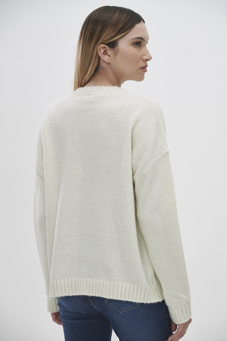 Sweater de hilo con brillo