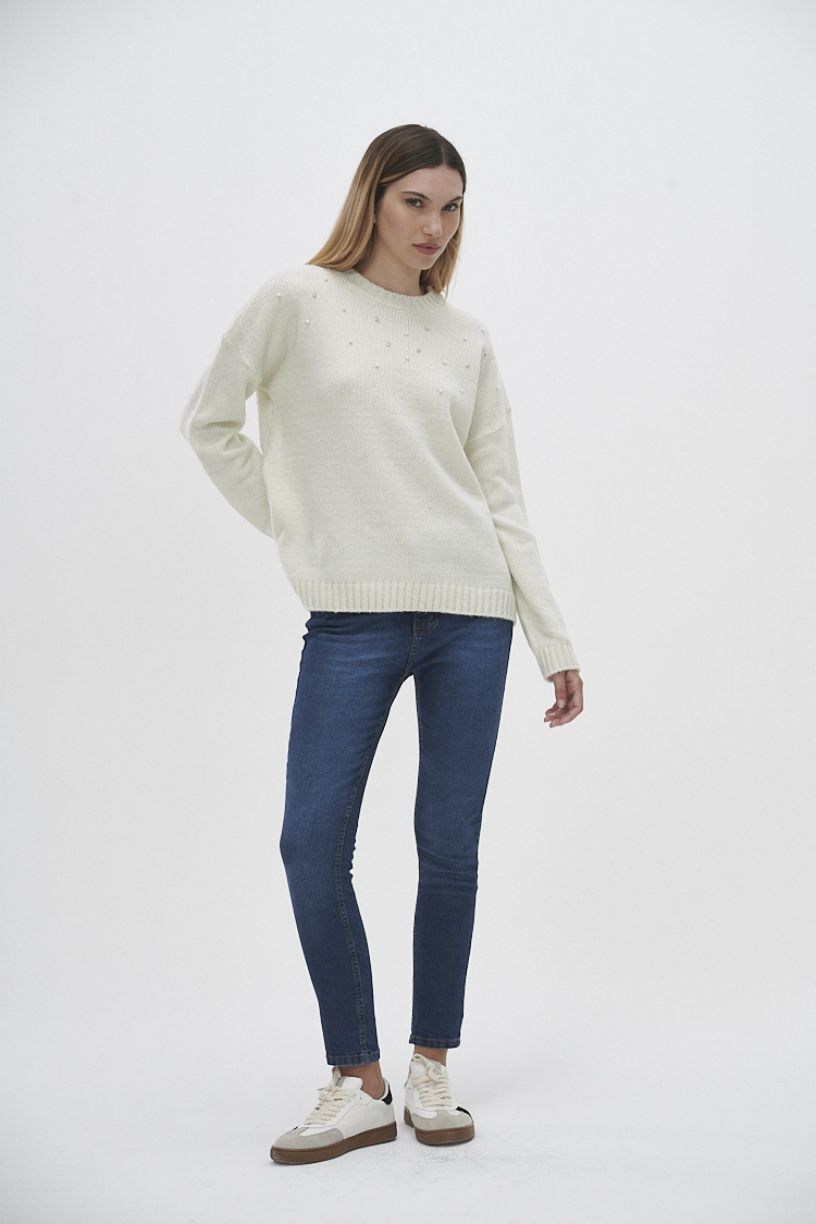 Sweater de hilo con brillo