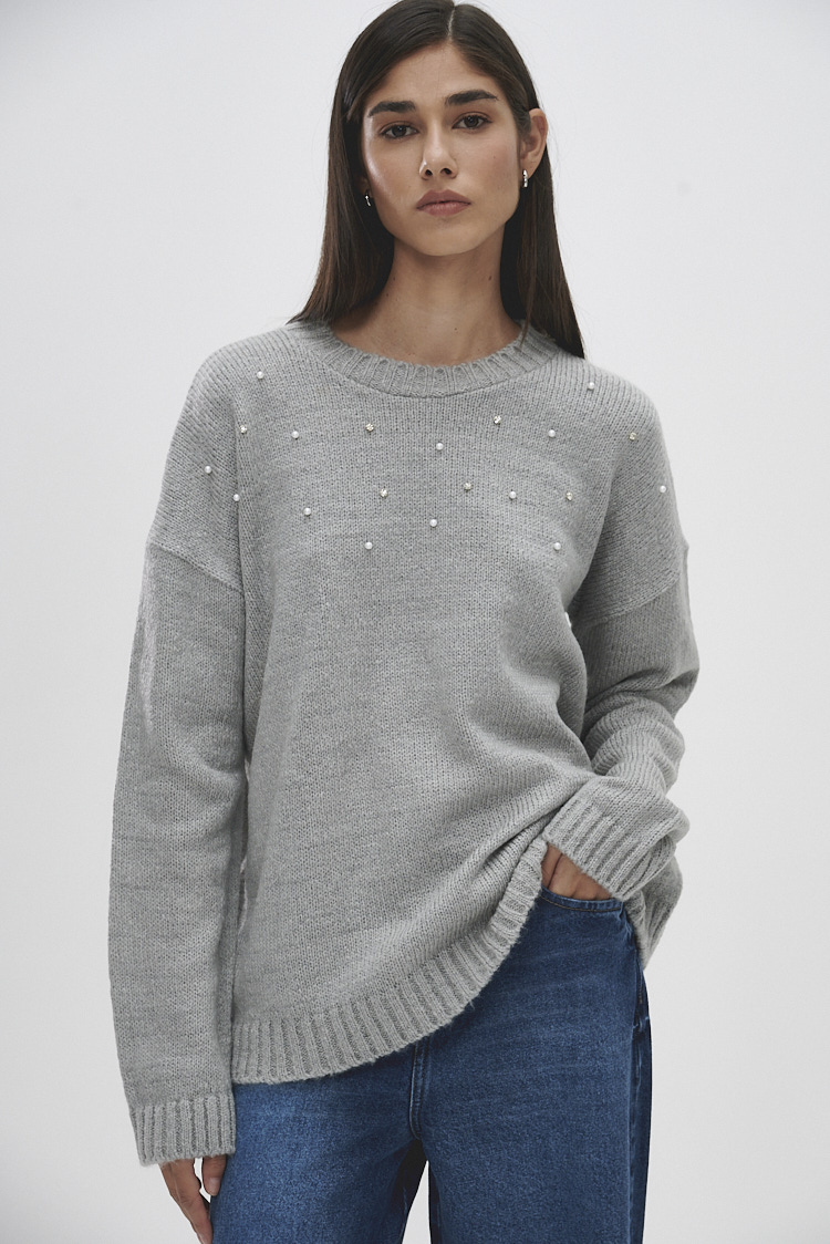 Sweater de hilo con brillo