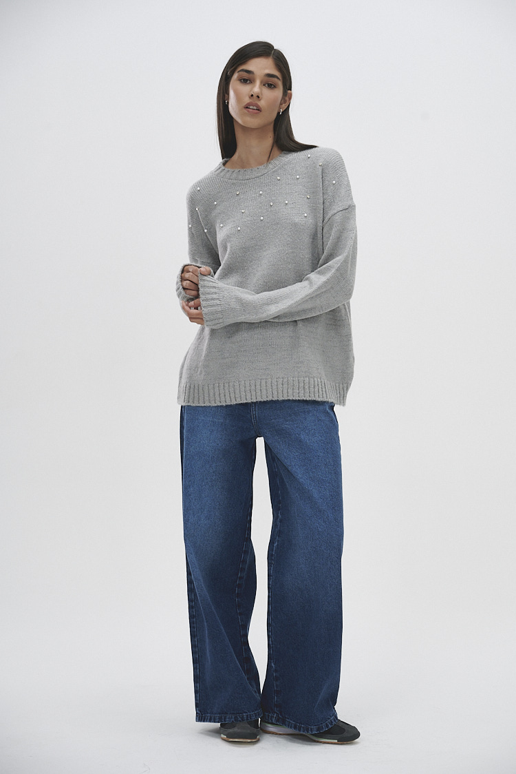 Sweater de hilo con brillo