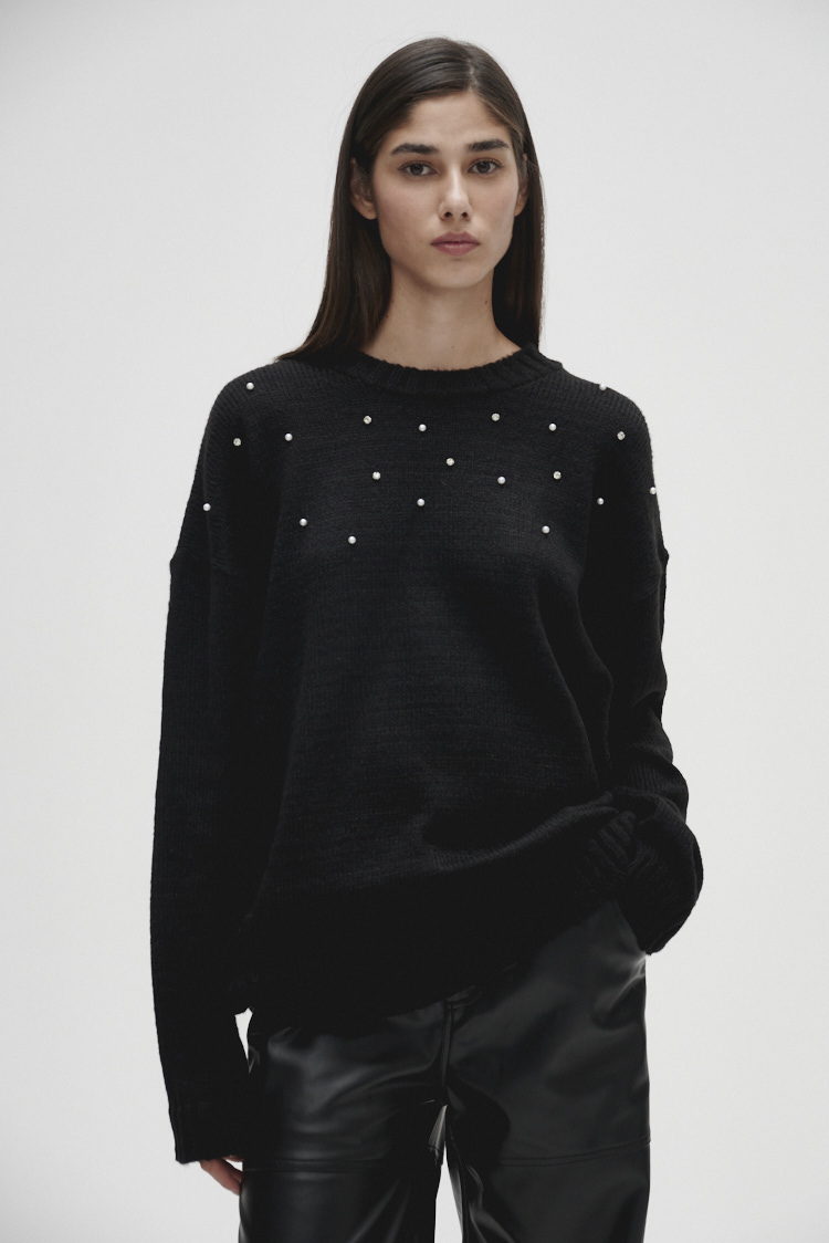 Sweater de hilo con brillo