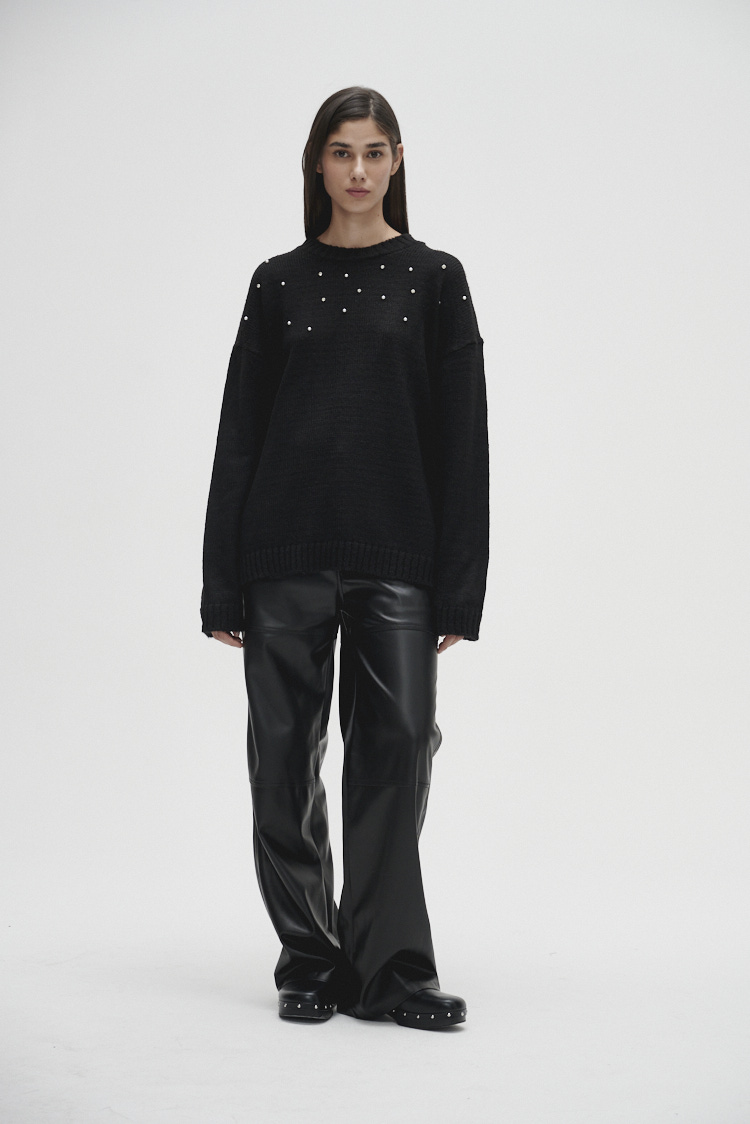Sweater de hilo con brillo