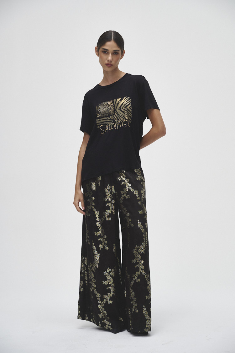 Remera estampado animal print