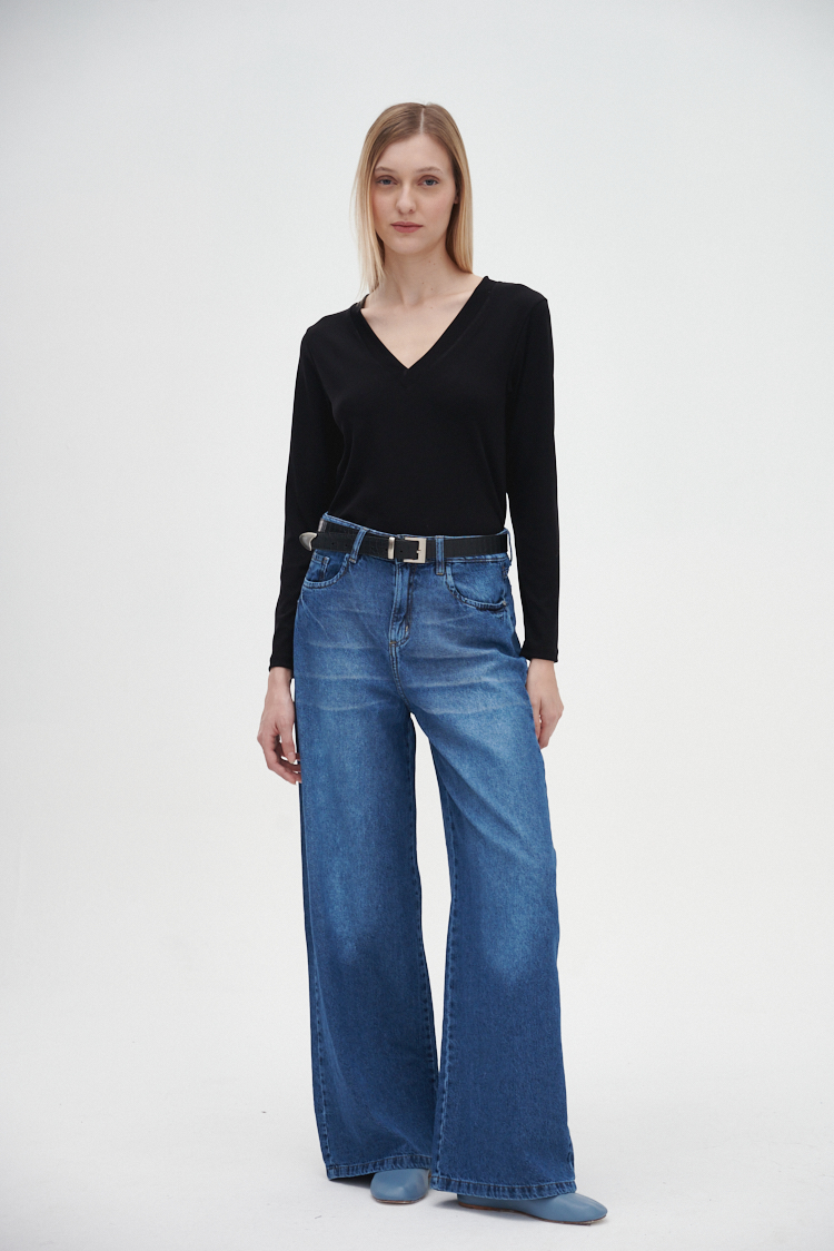 WIDE LEG DESGASTADO