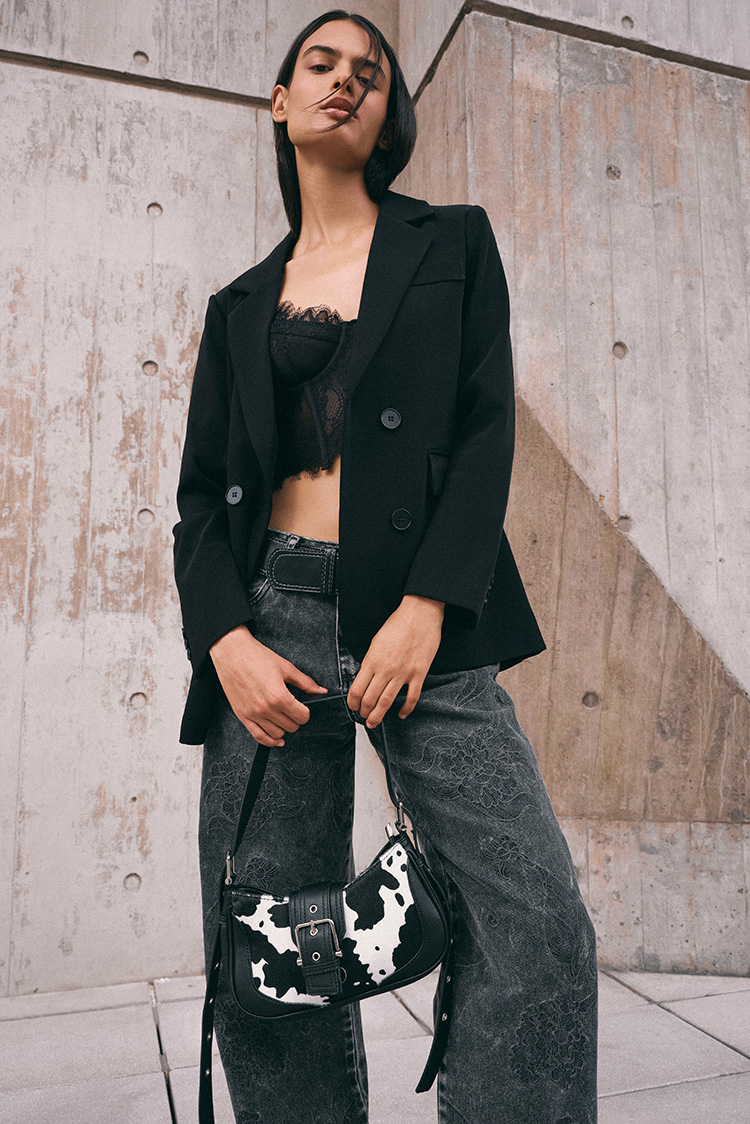 blazer basico negro