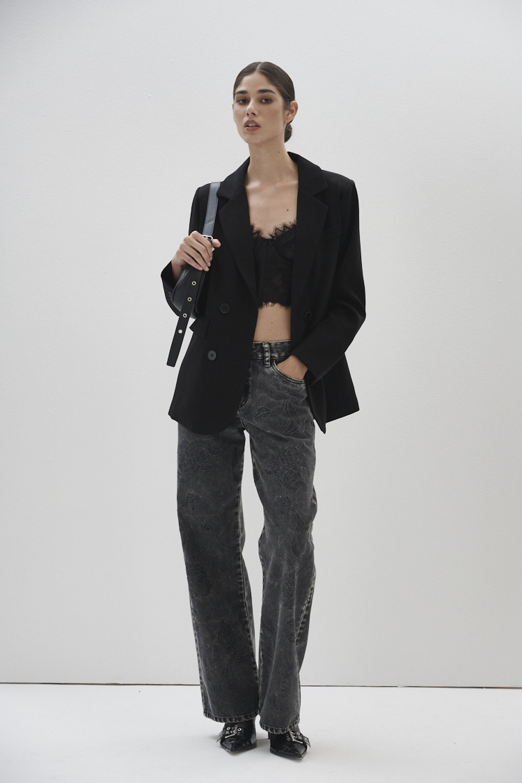 blazer basico negro