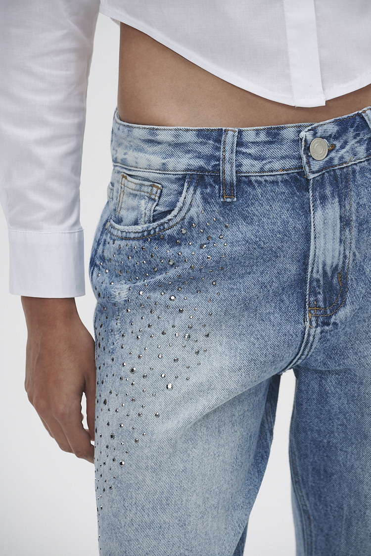Jean Wide Leg Brillos