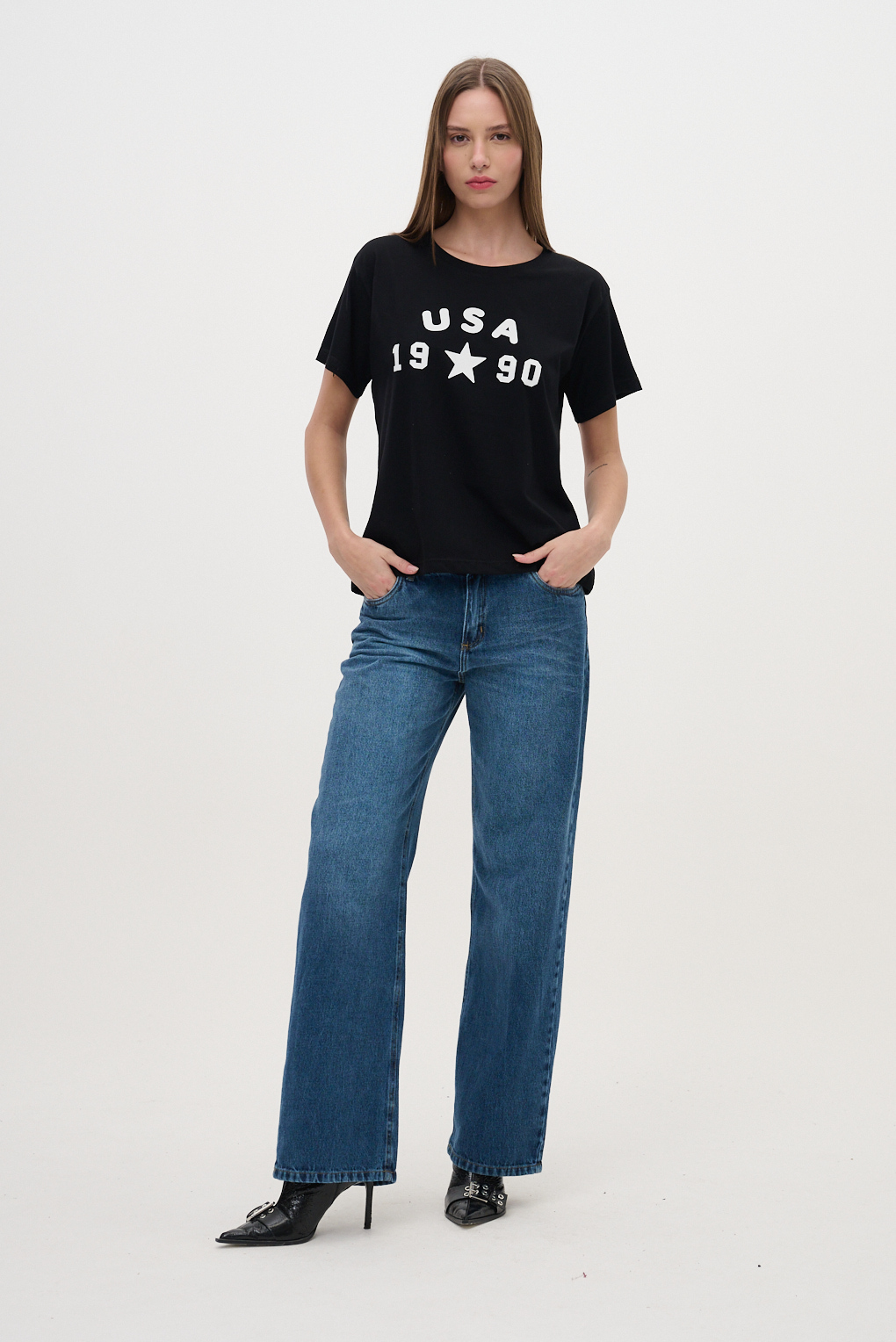 Remera basica estampada