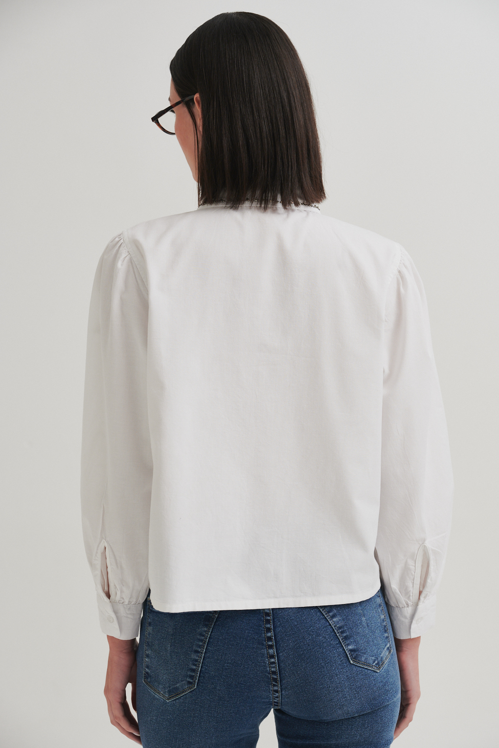 camisa algodón con strass