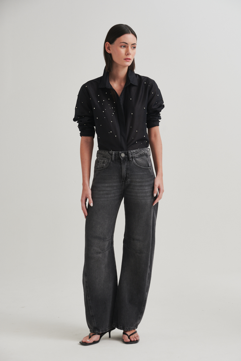 jean barrel negro