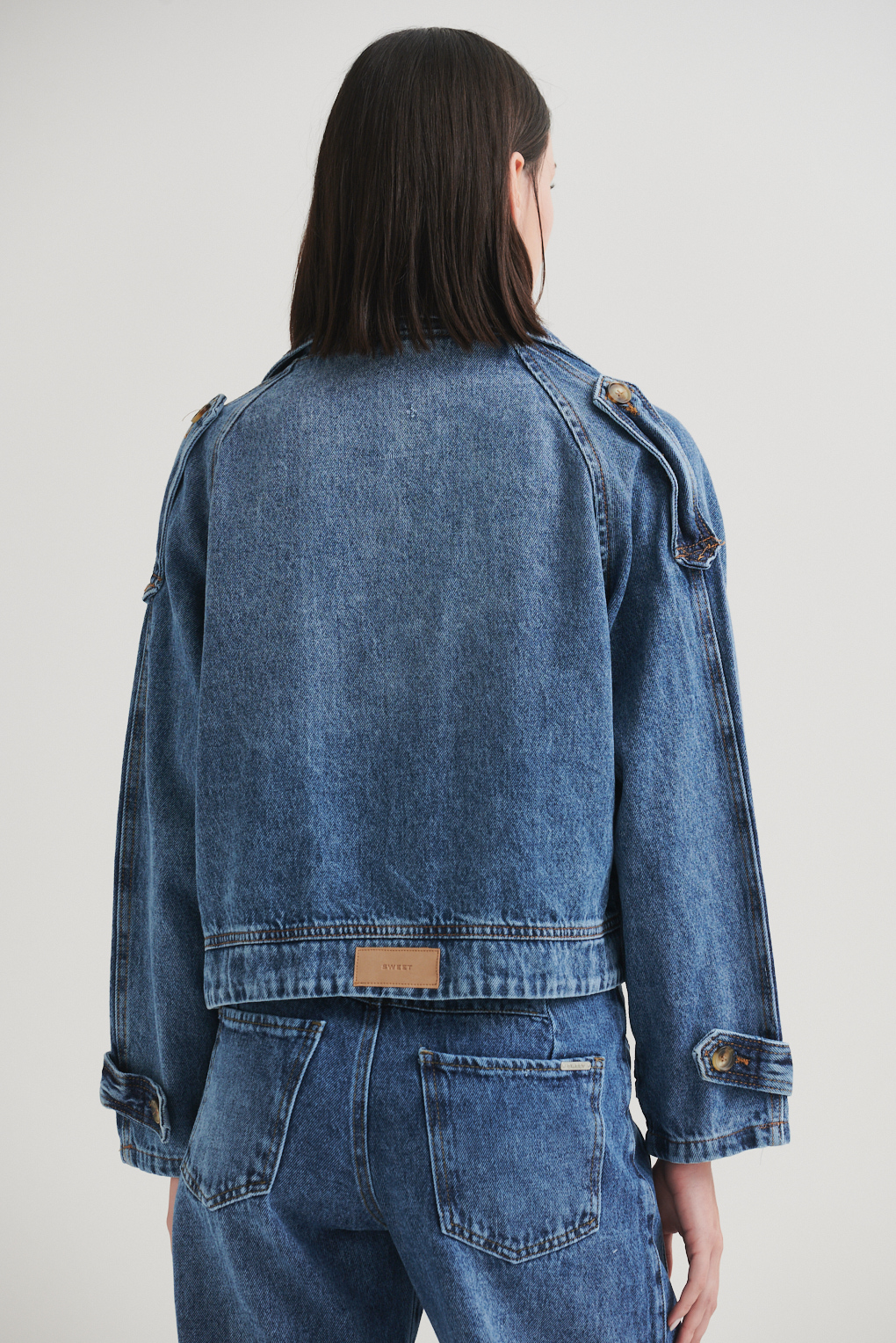 campera denim cropped