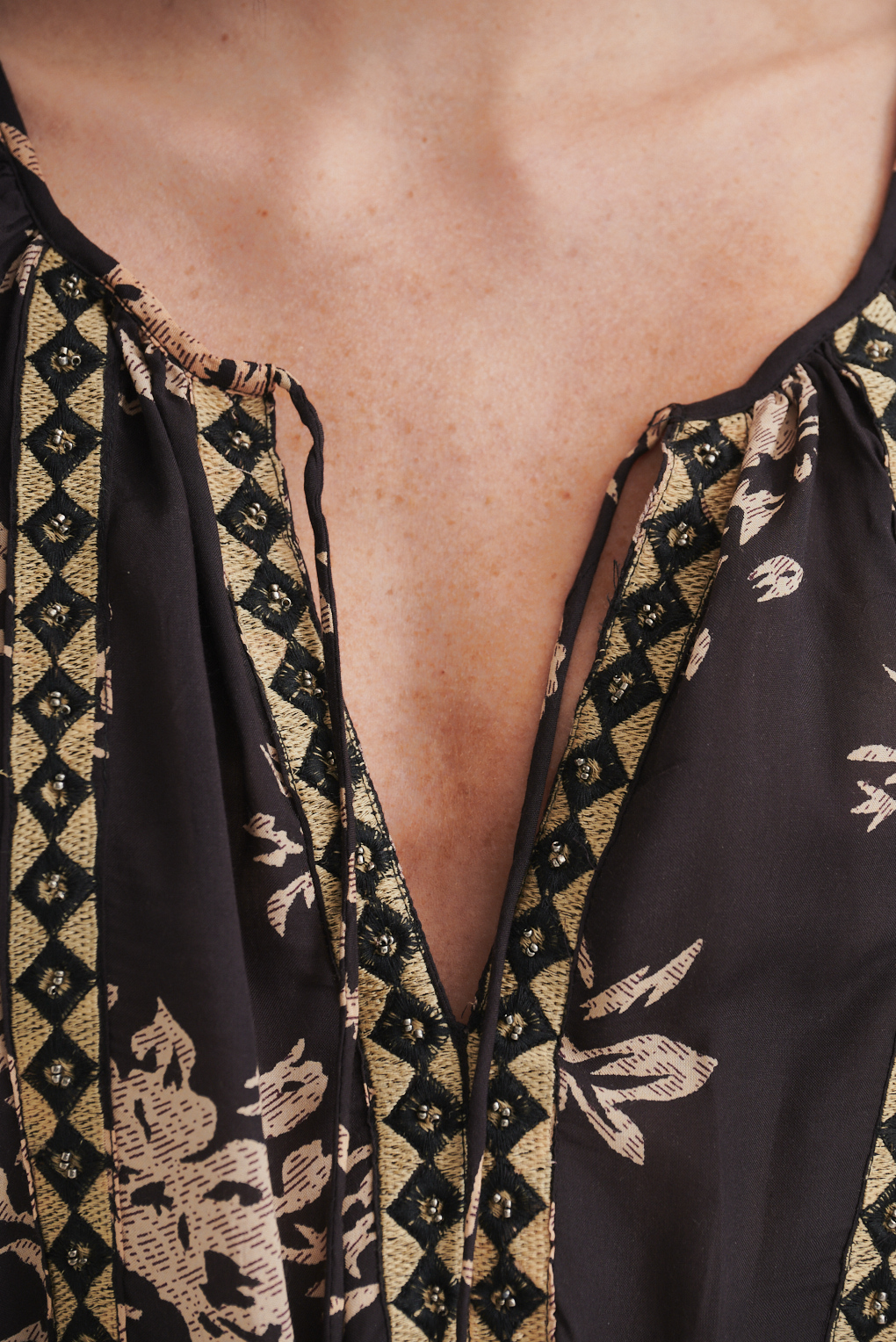 vestido corto estampado boho