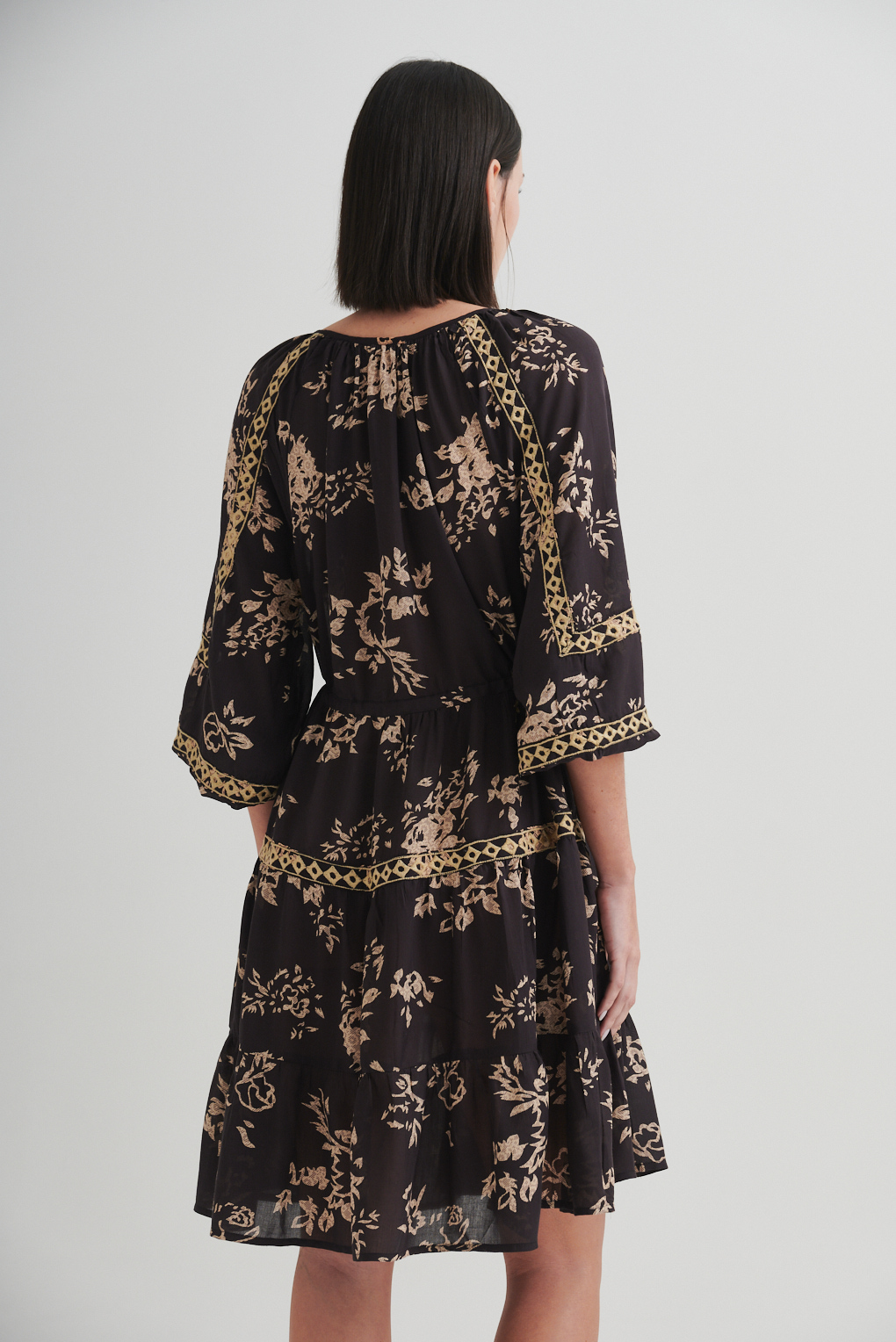 vestido corto estampado boho