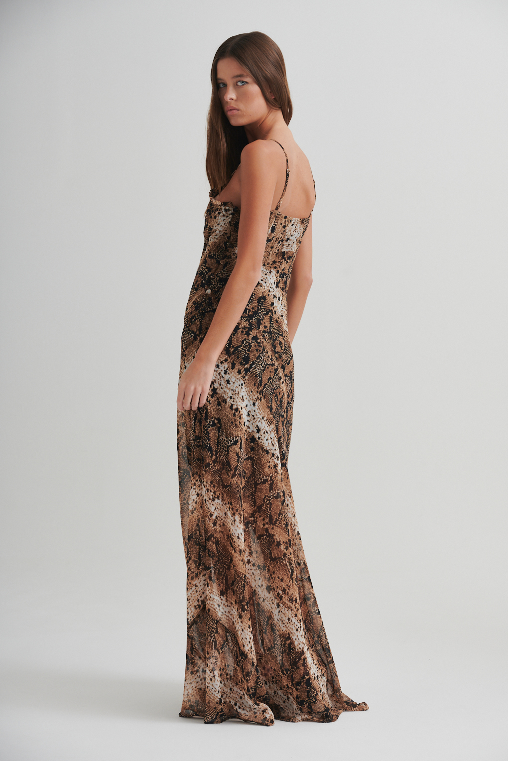 vestido reptil gasa
