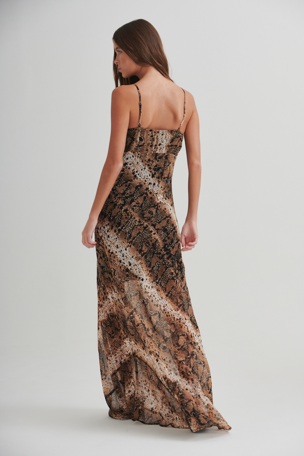 vestido reptil gasa