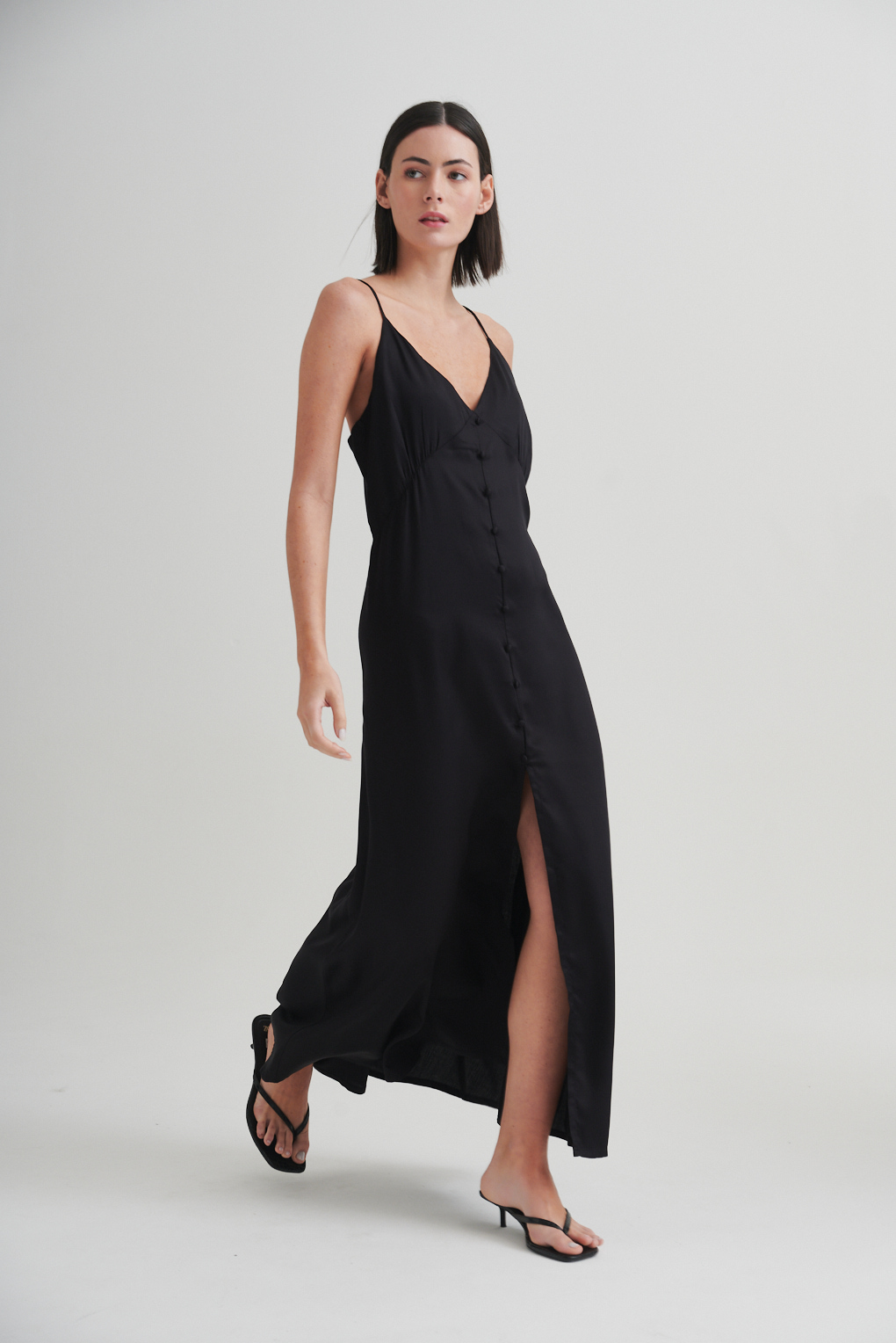 vestido satinado