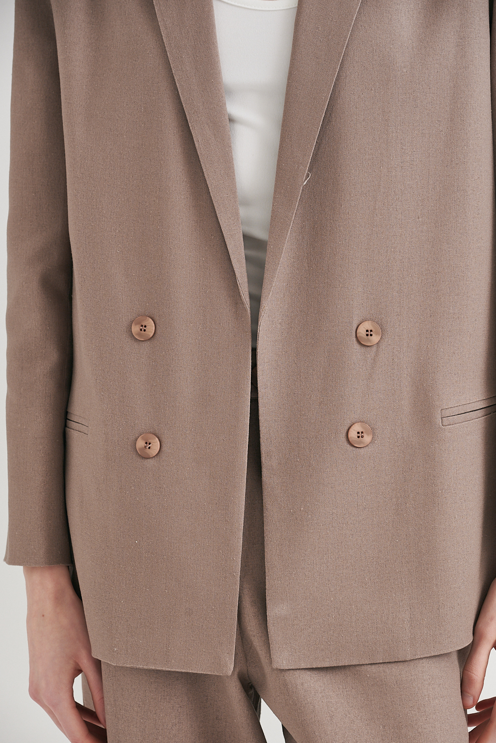 blazer de lino forrado