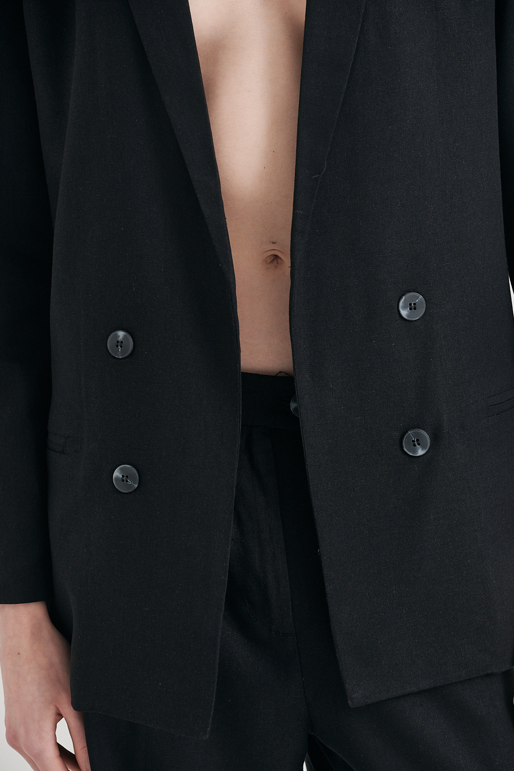 blazer de lino forrado