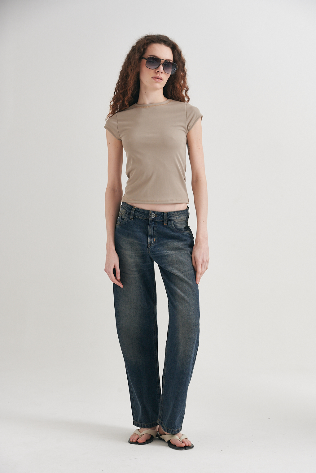 jean desgastado ancho