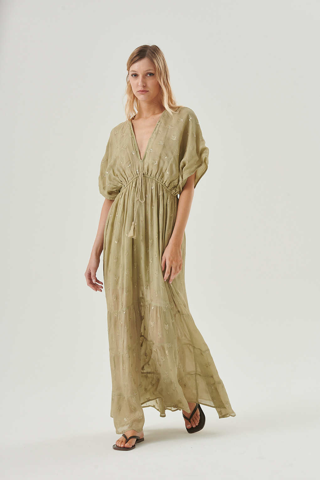 vestido jacquard bohemio