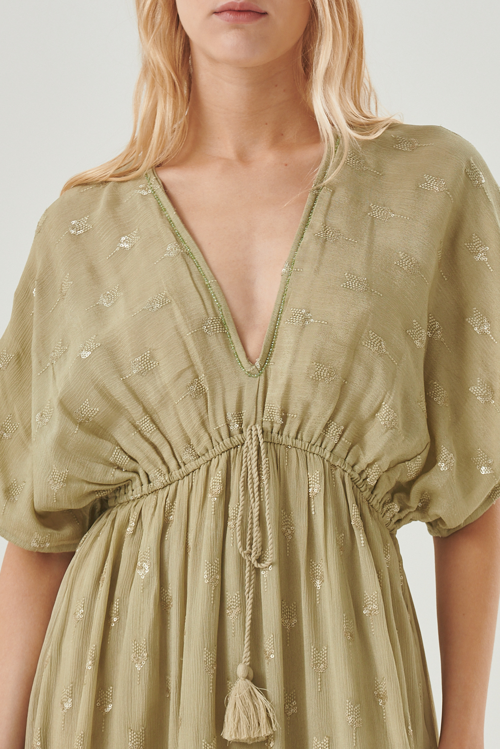 vestido jacquard bohemio