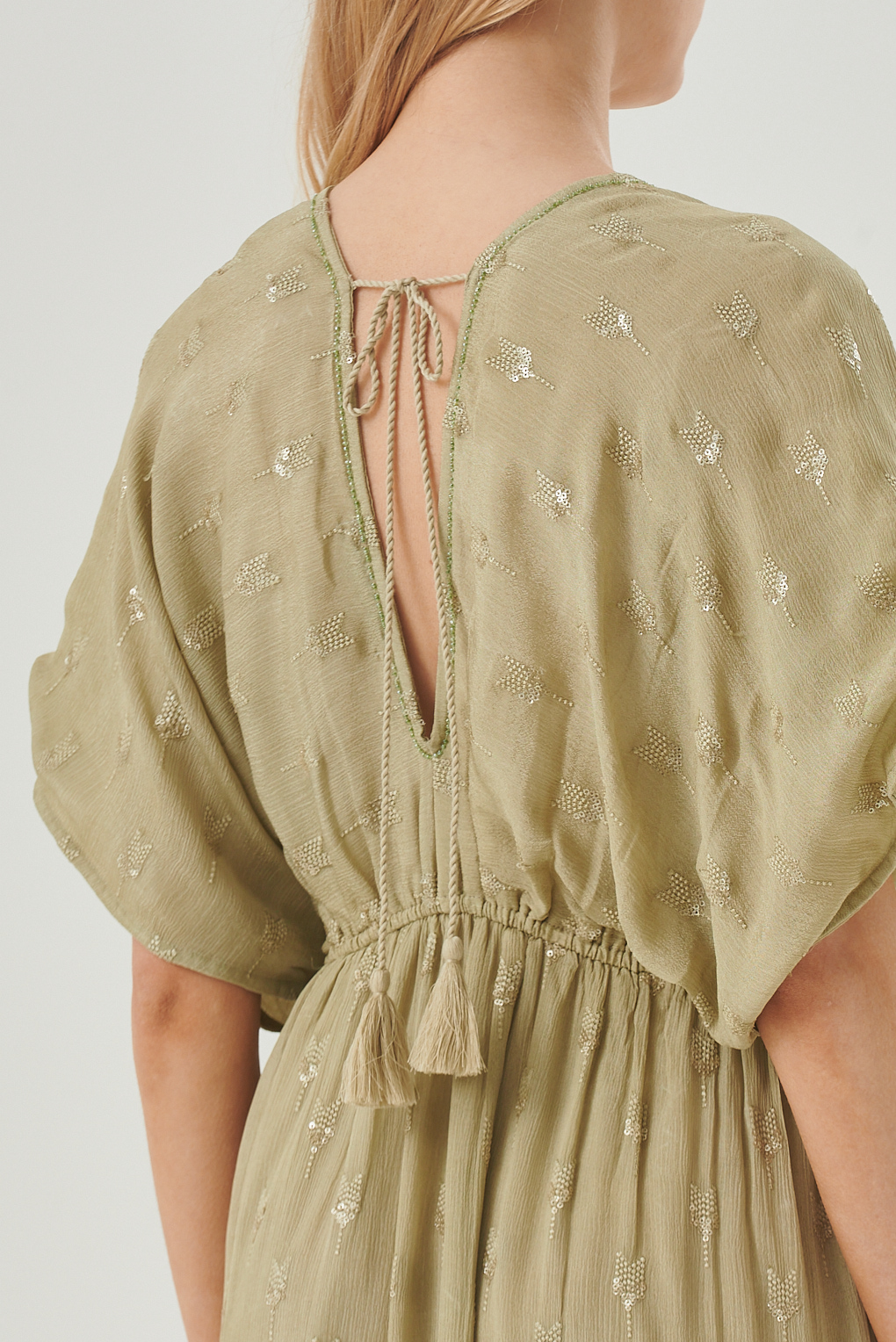 vestido jacquard bohemio