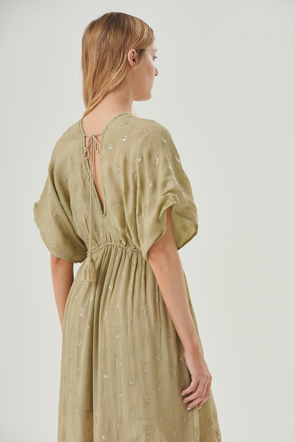vestido jacquard bohemio