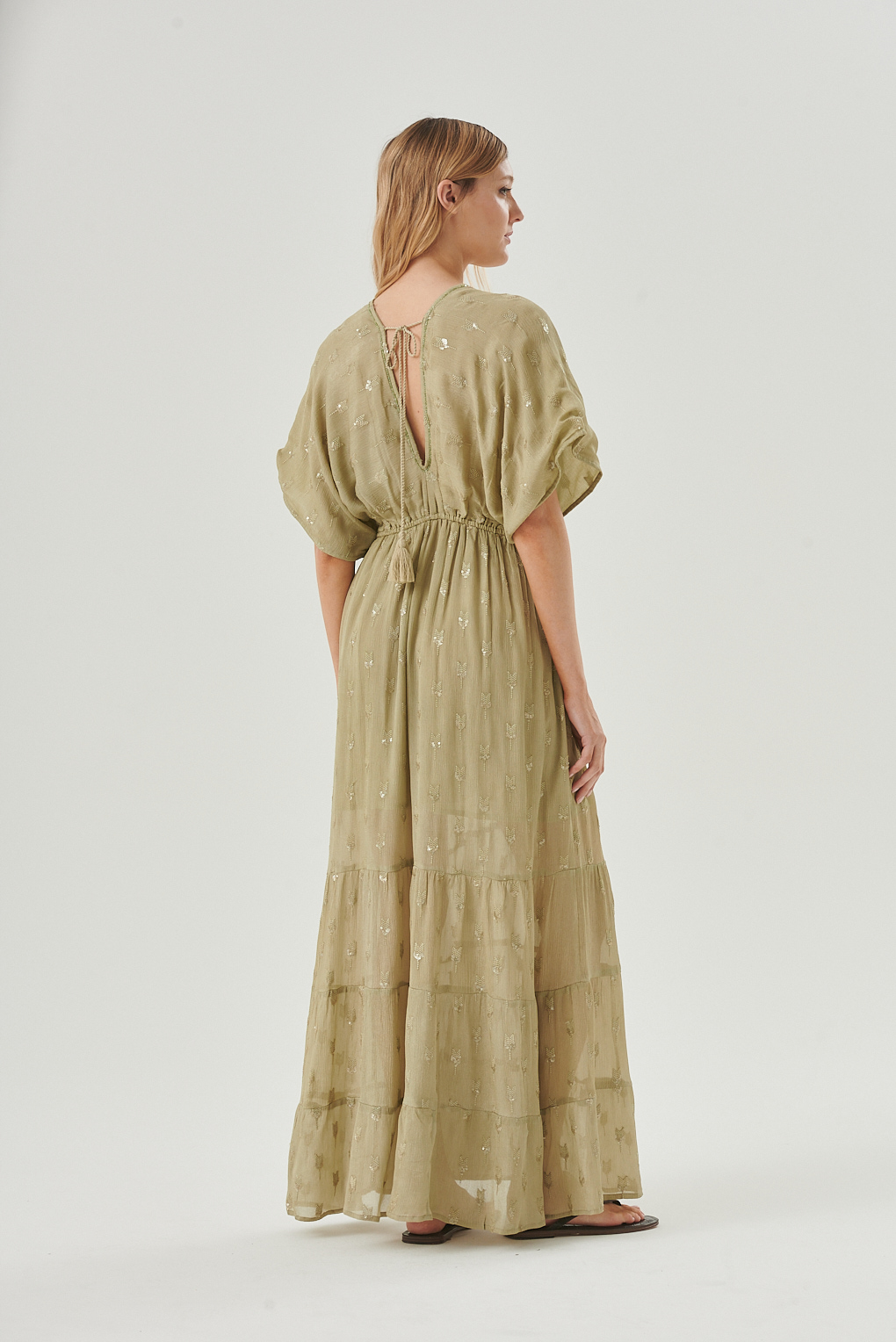 vestido jacquard bohemio