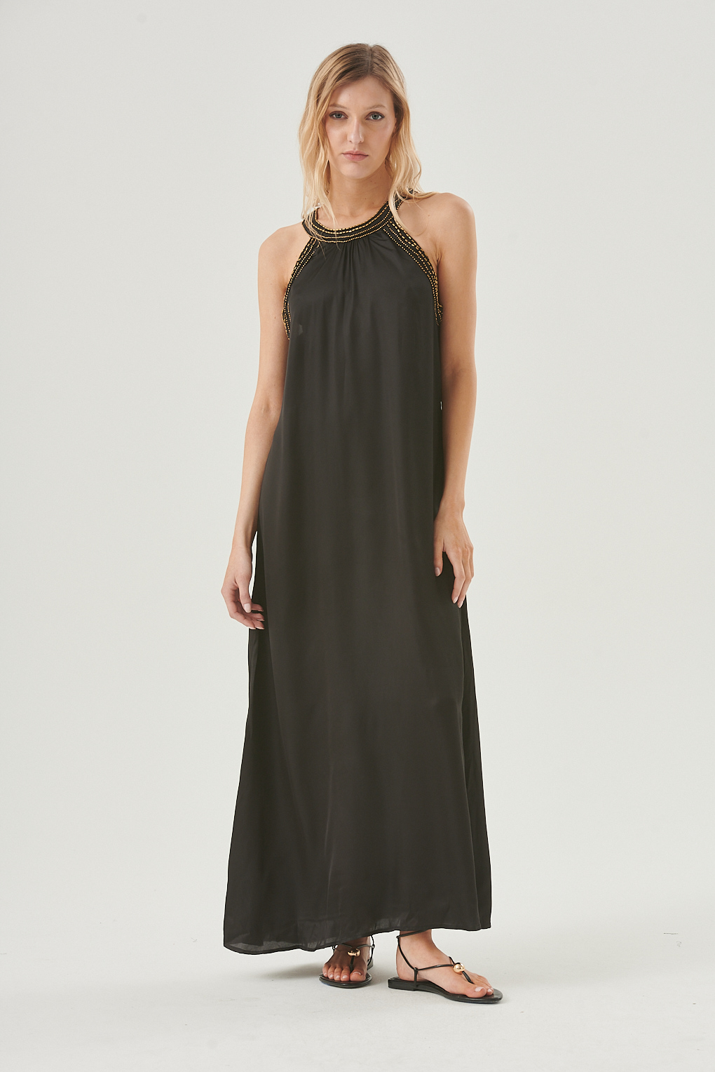 vestido satinado