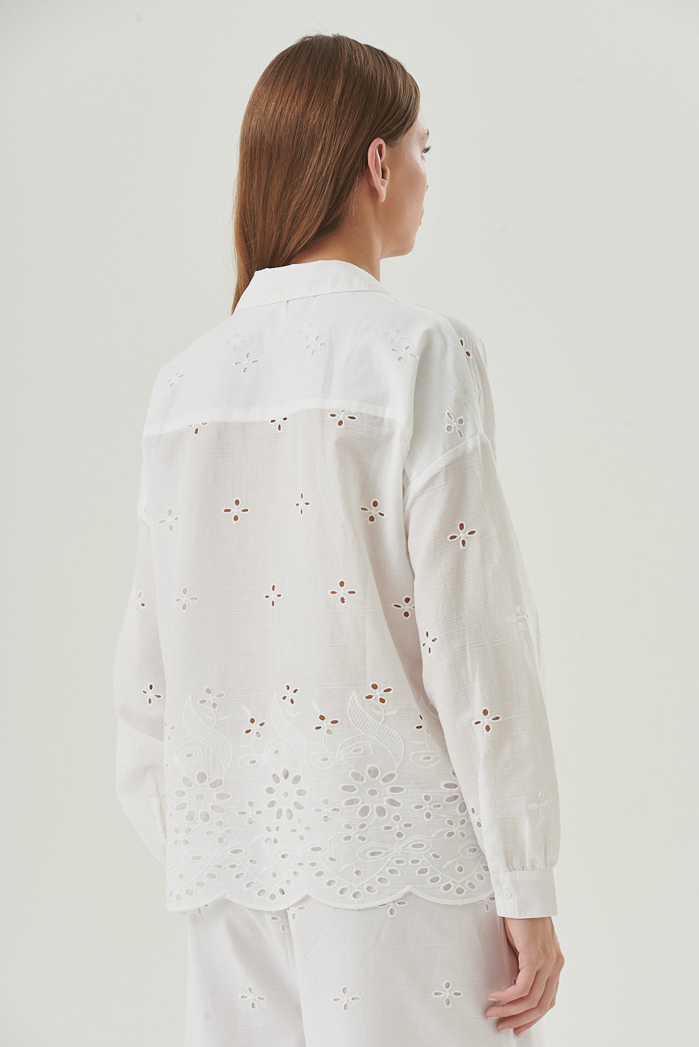 camisa algodon broderie