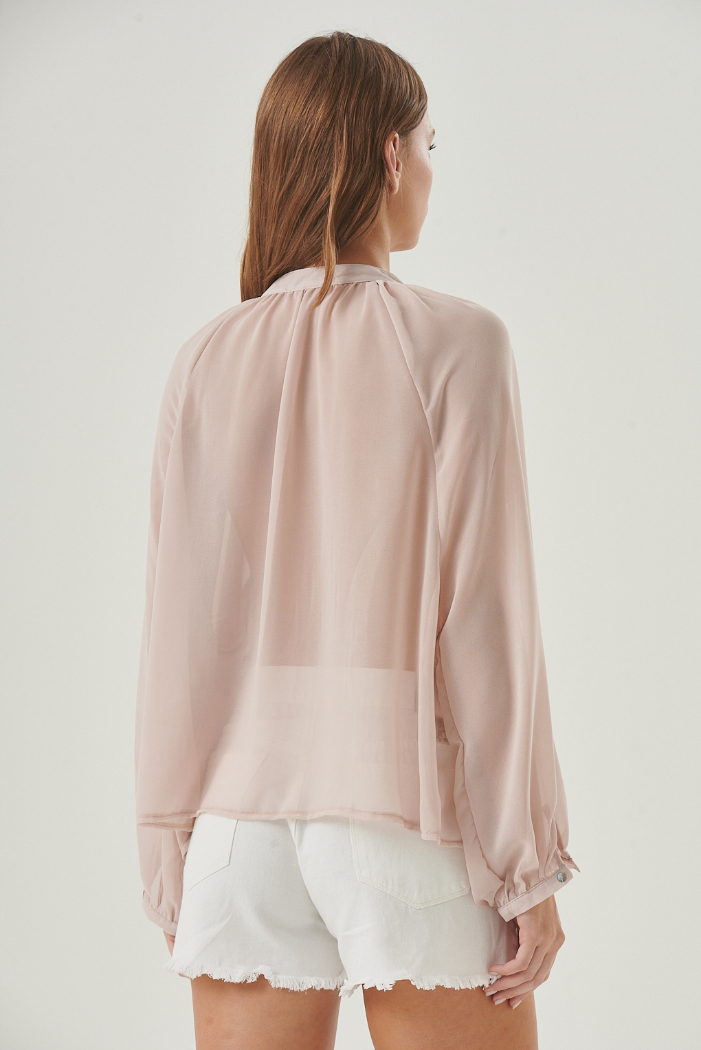 blusa gasa volados