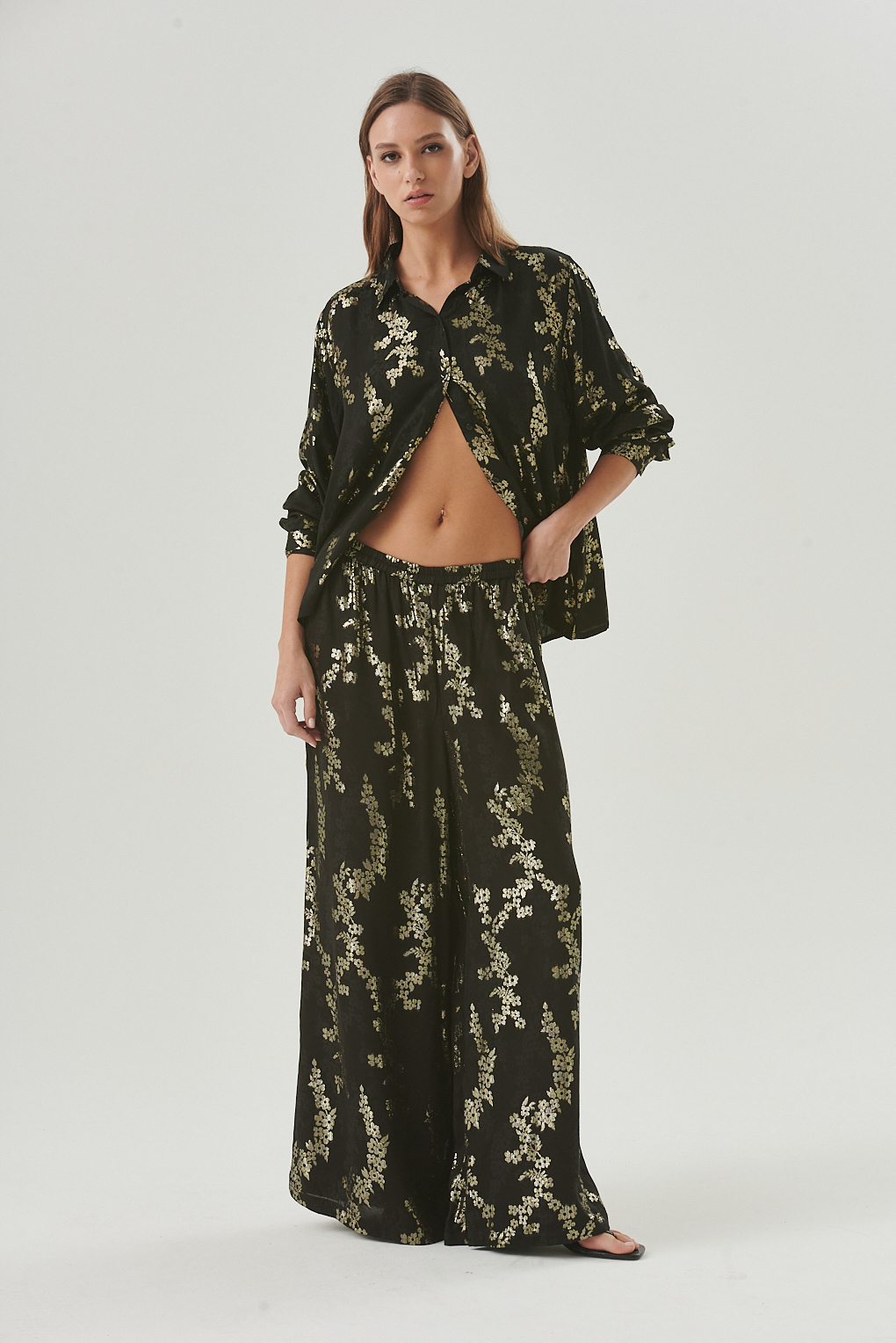 Pantalon estampado fino