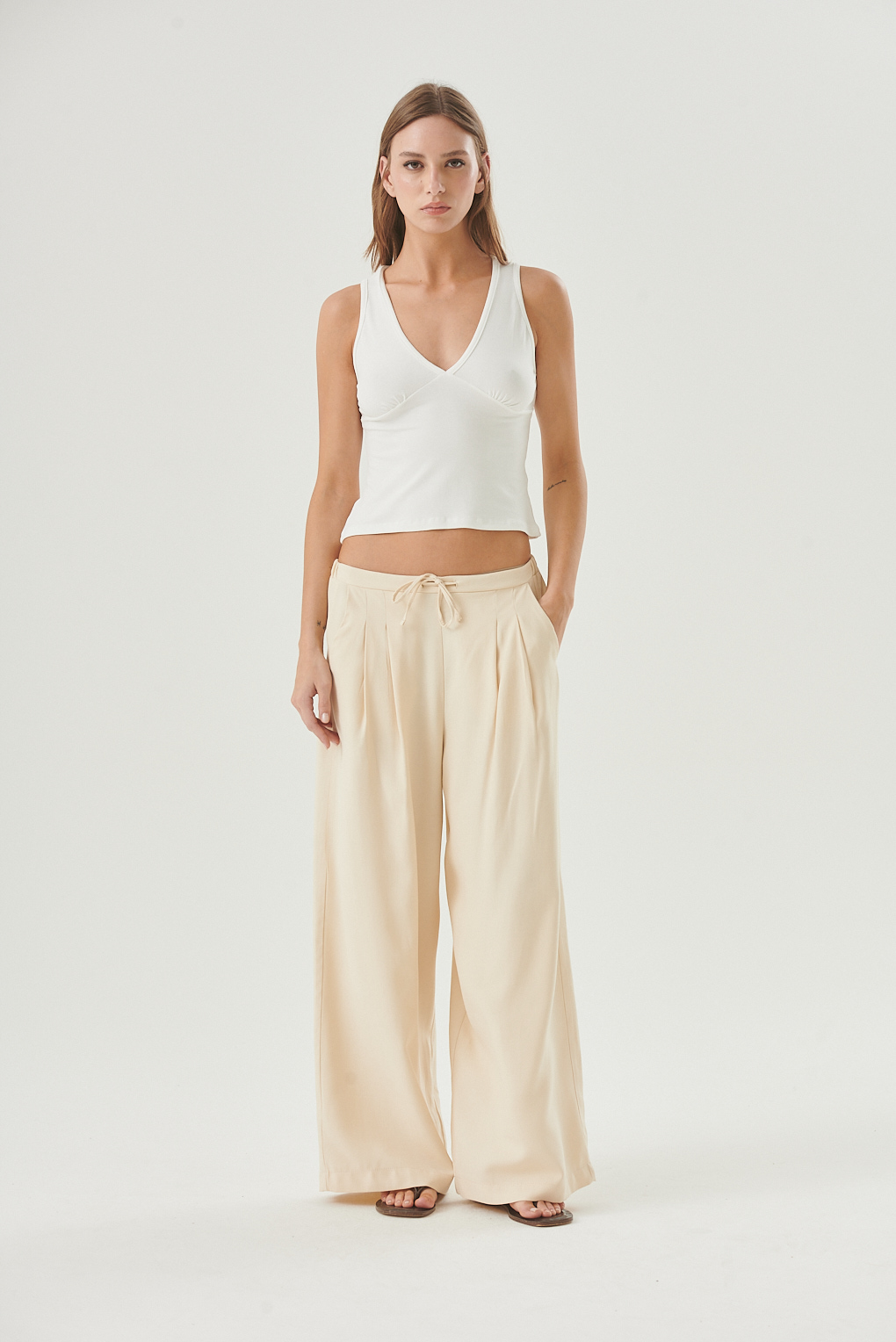 pantalón crepe