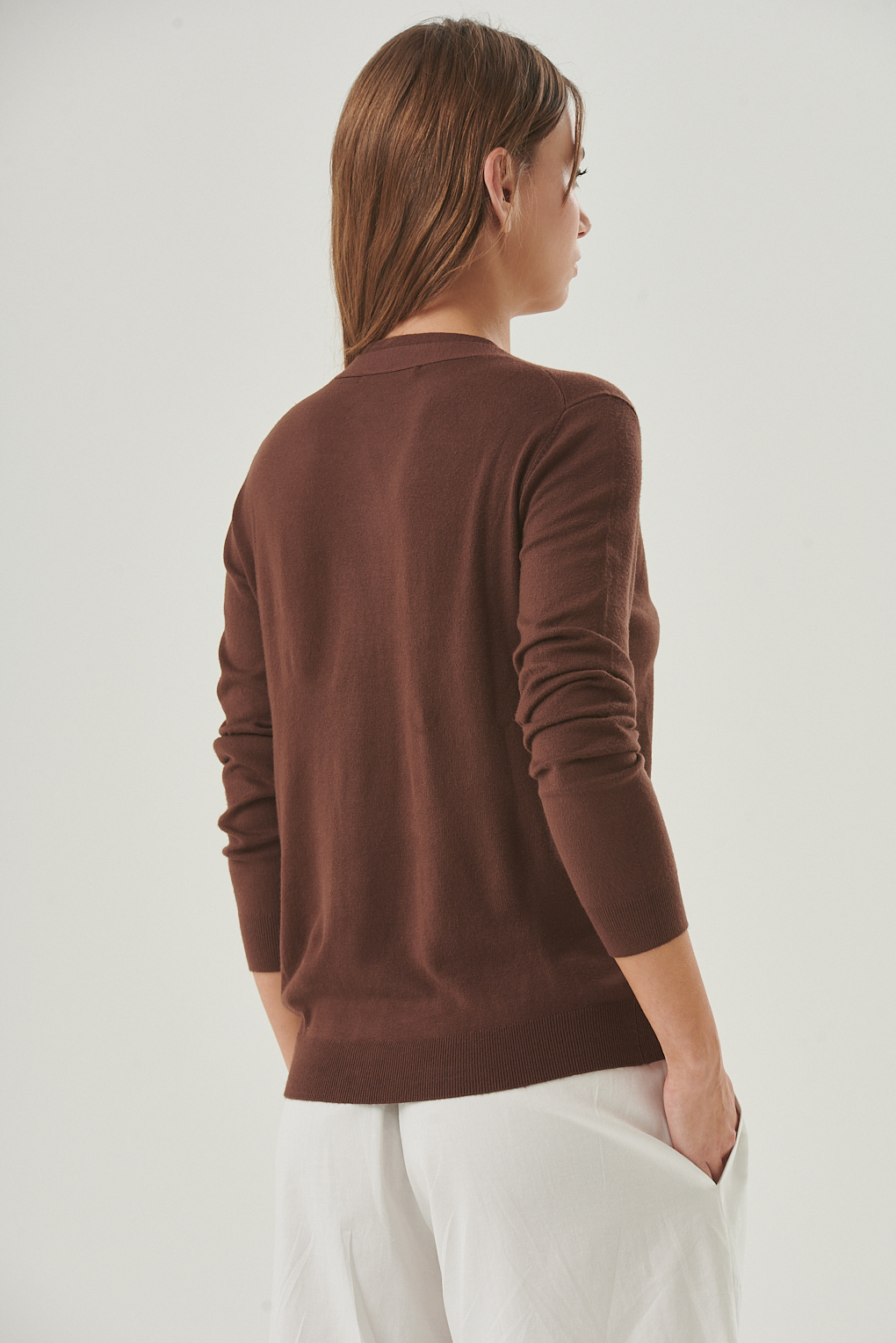 cardigan tejido liso