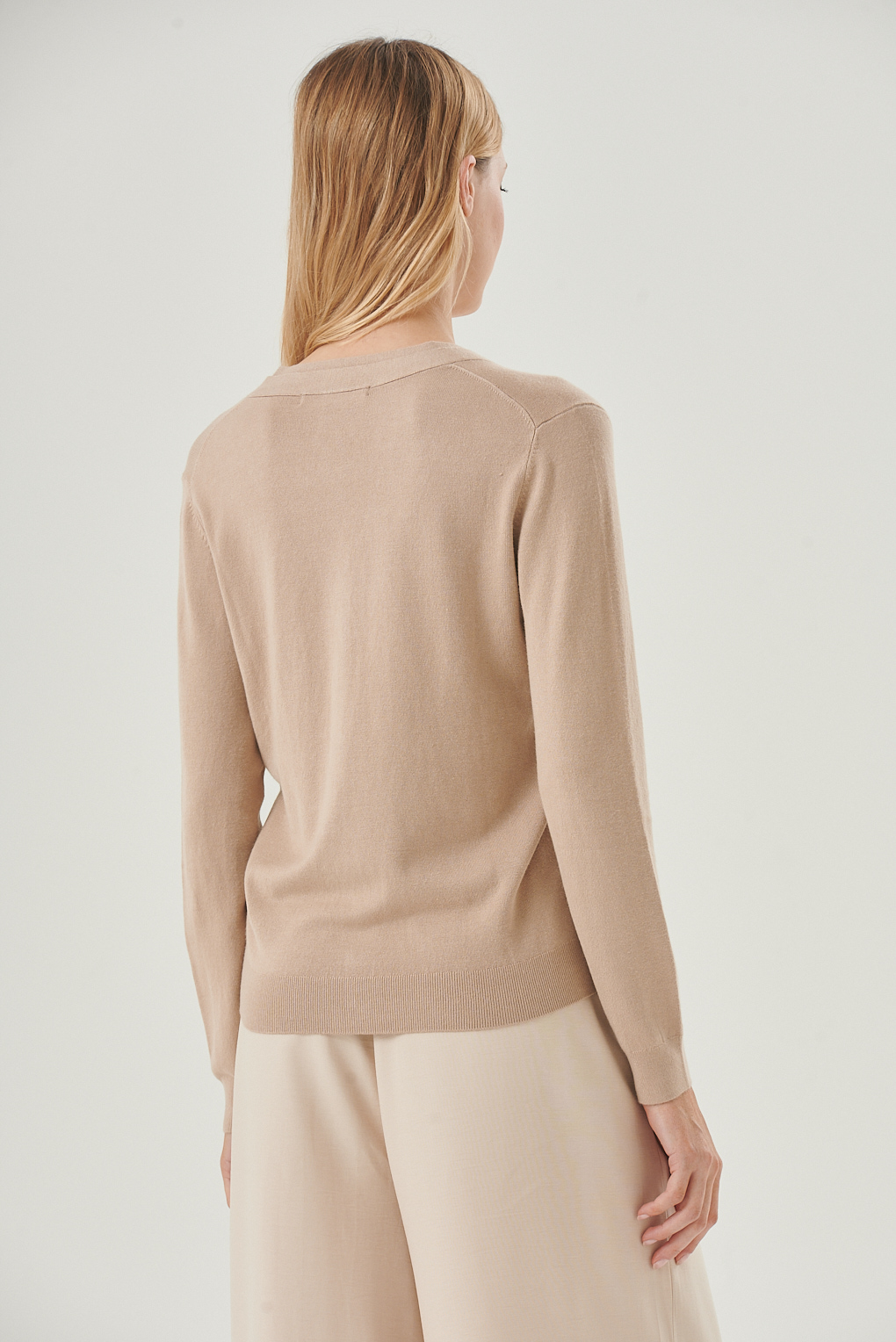 cardigan tejido liso