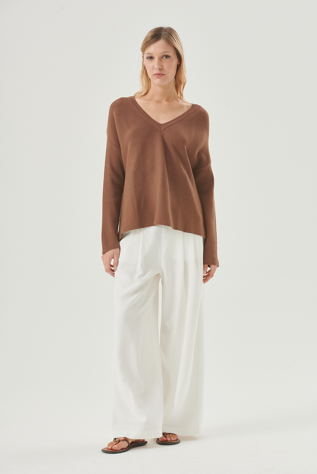 sweater escote V