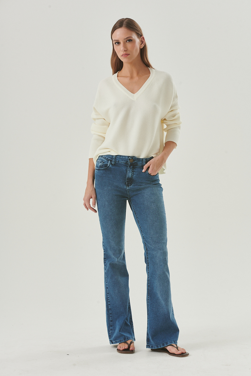 sweater escote V