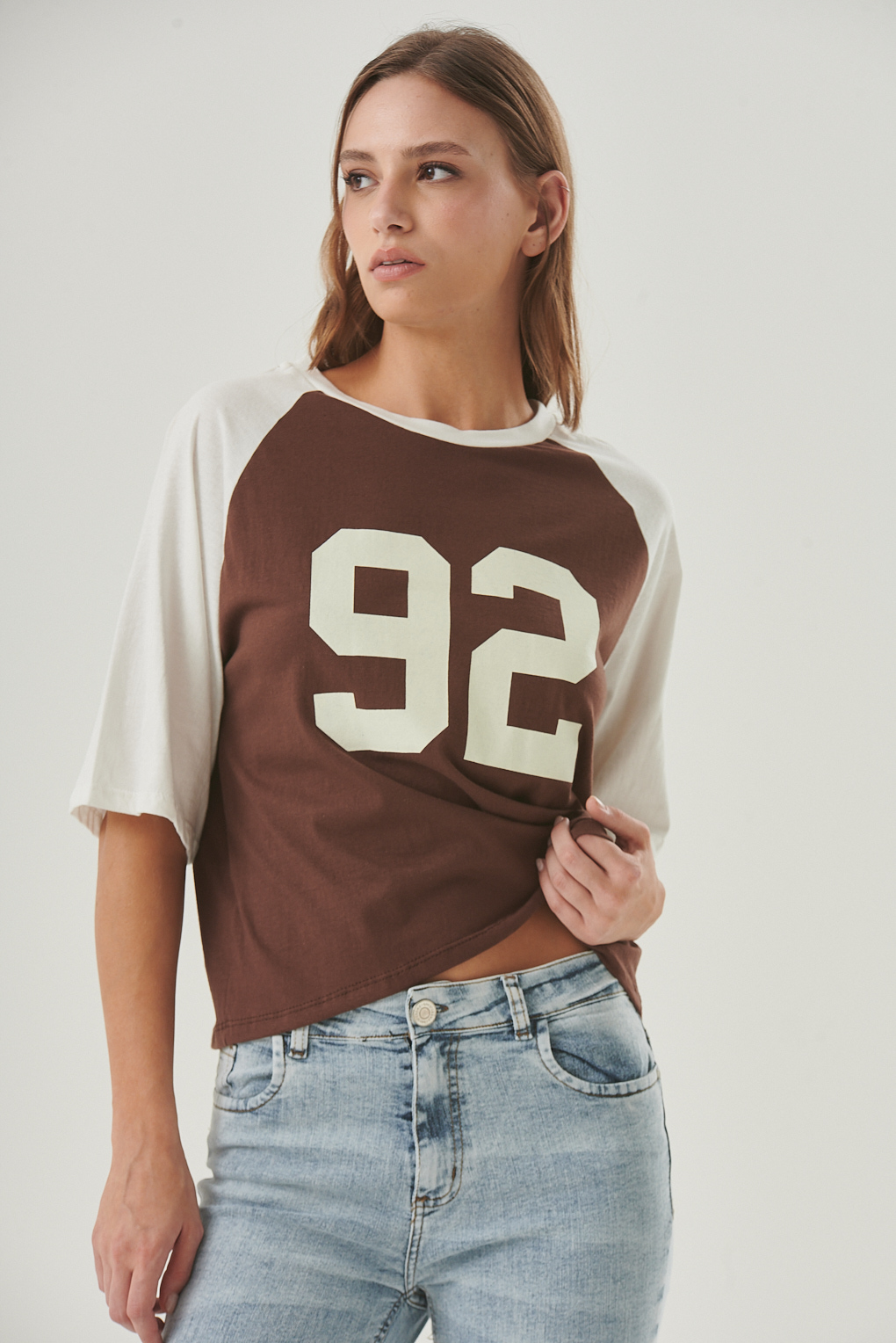 remera algodon estilo universitario 