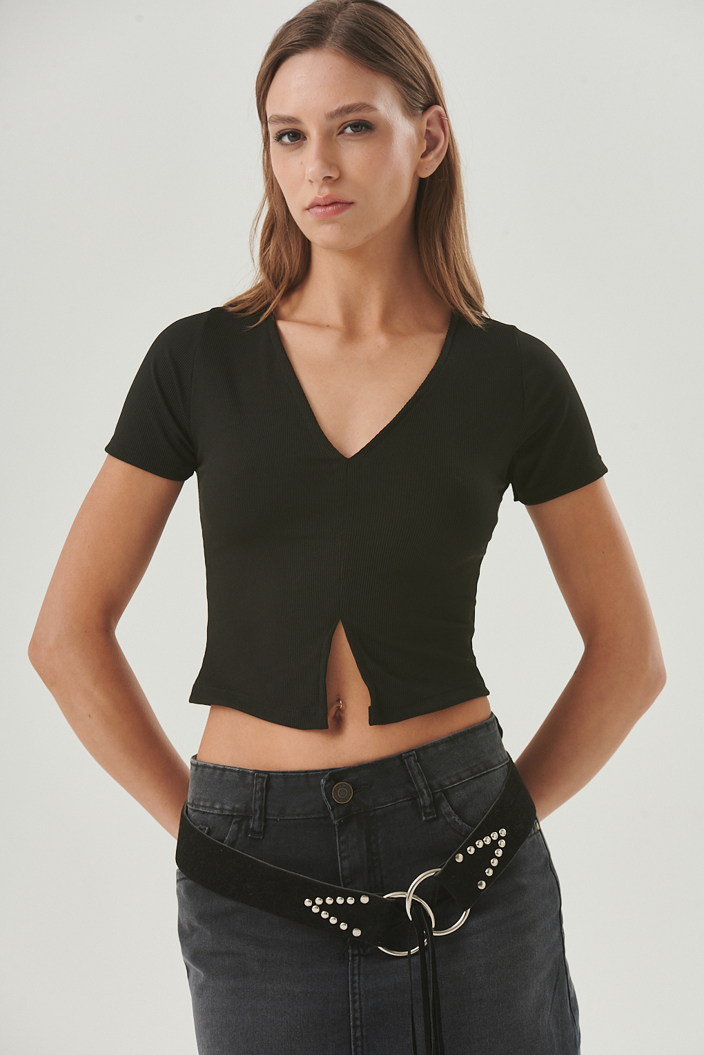 remera morley escote en V