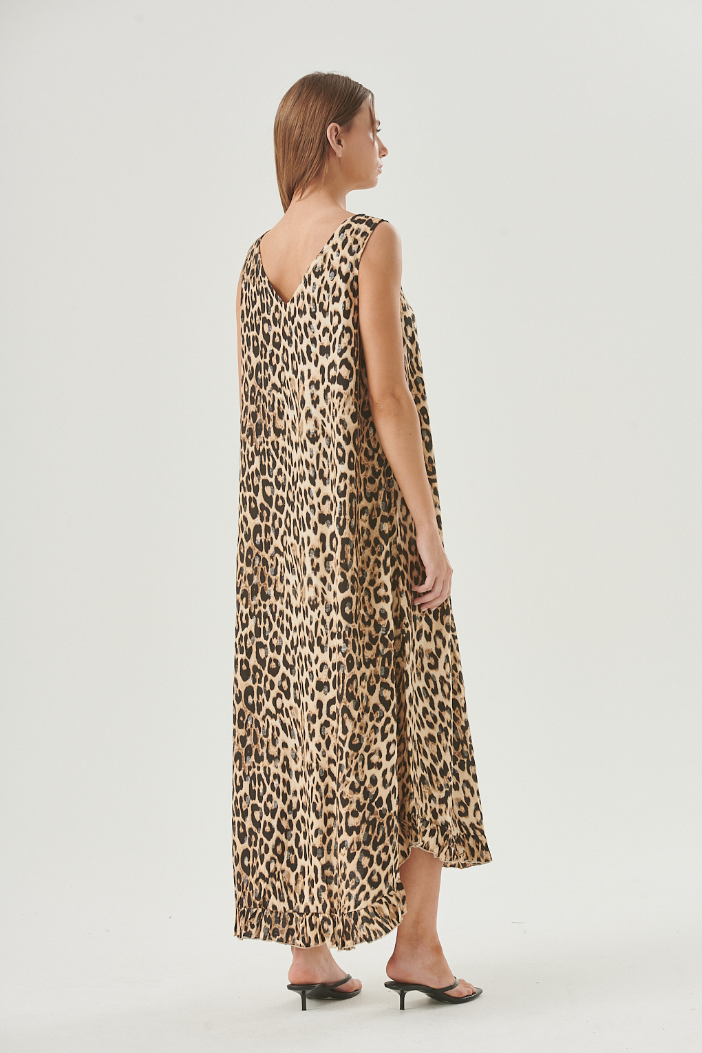 vestido animal print largo