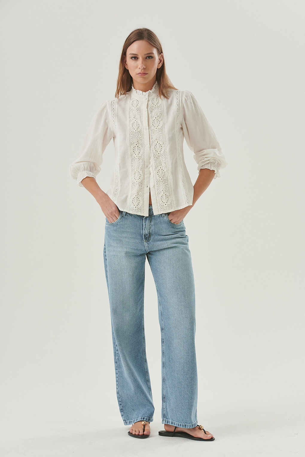 camisa bordado broderie