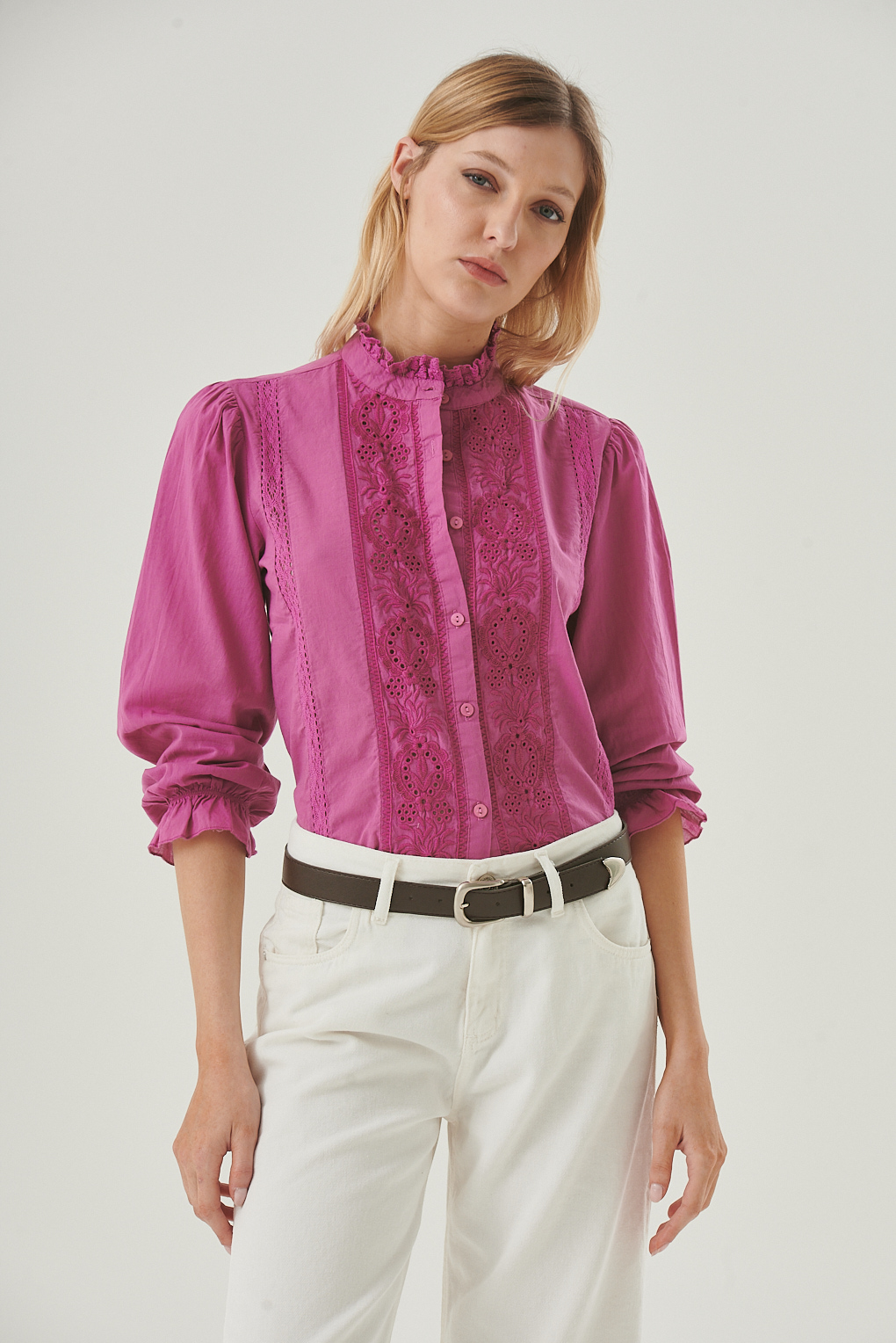 camisa bordado broderie