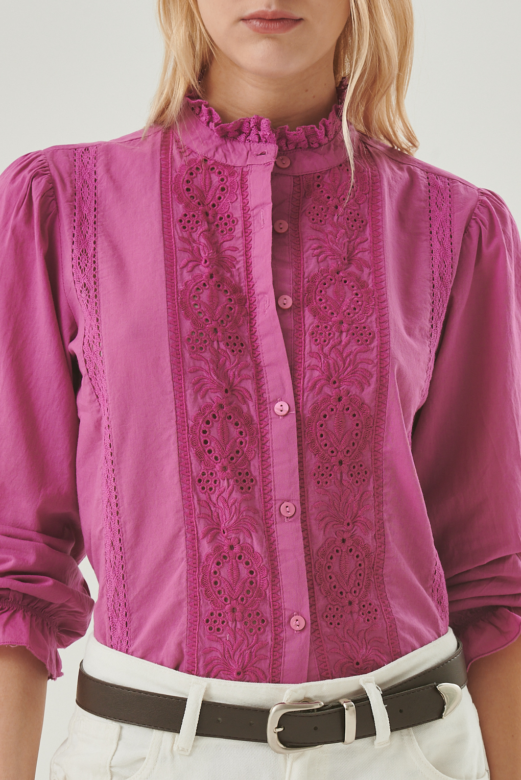camisa bordado broderie