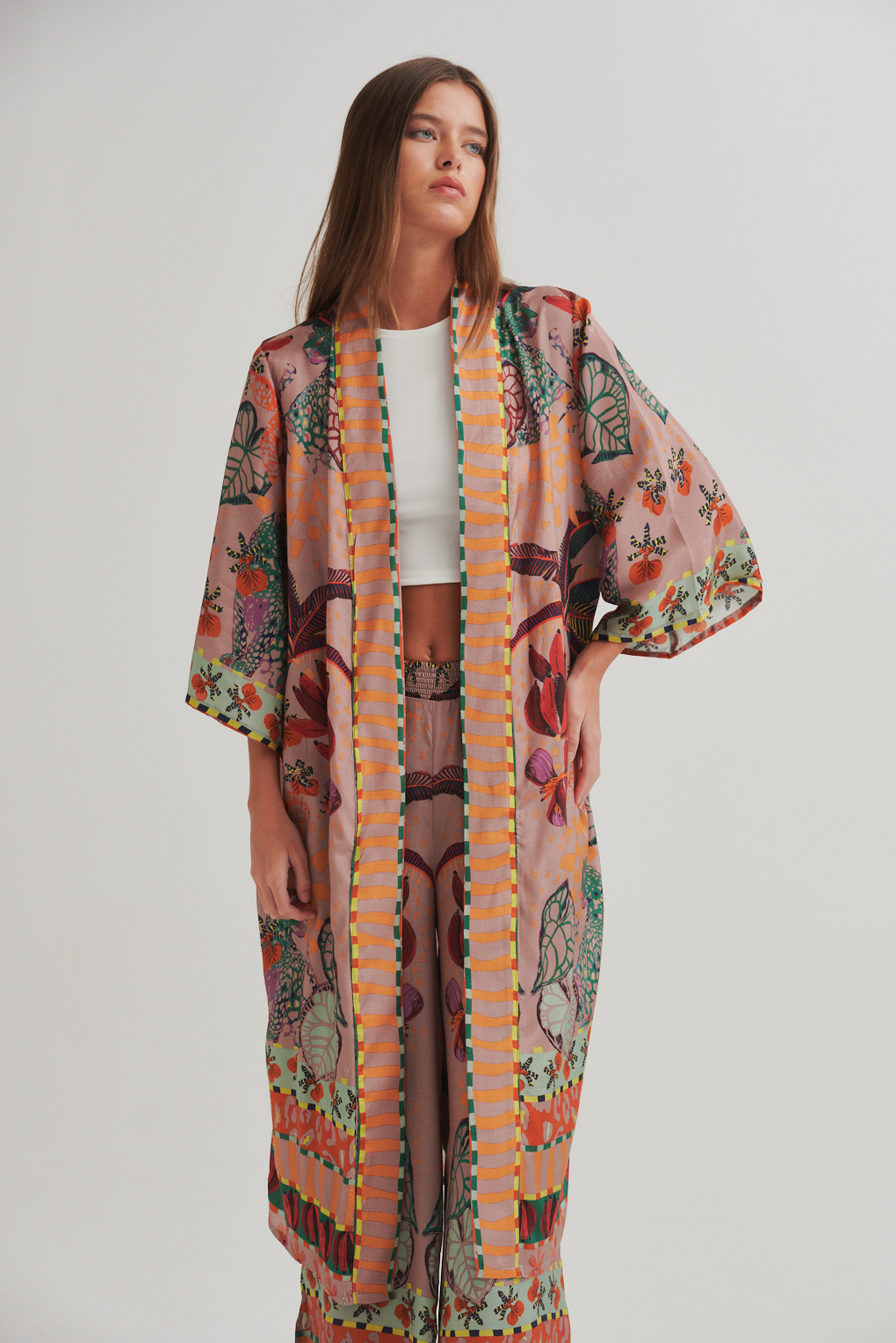 kimono estampa selvática