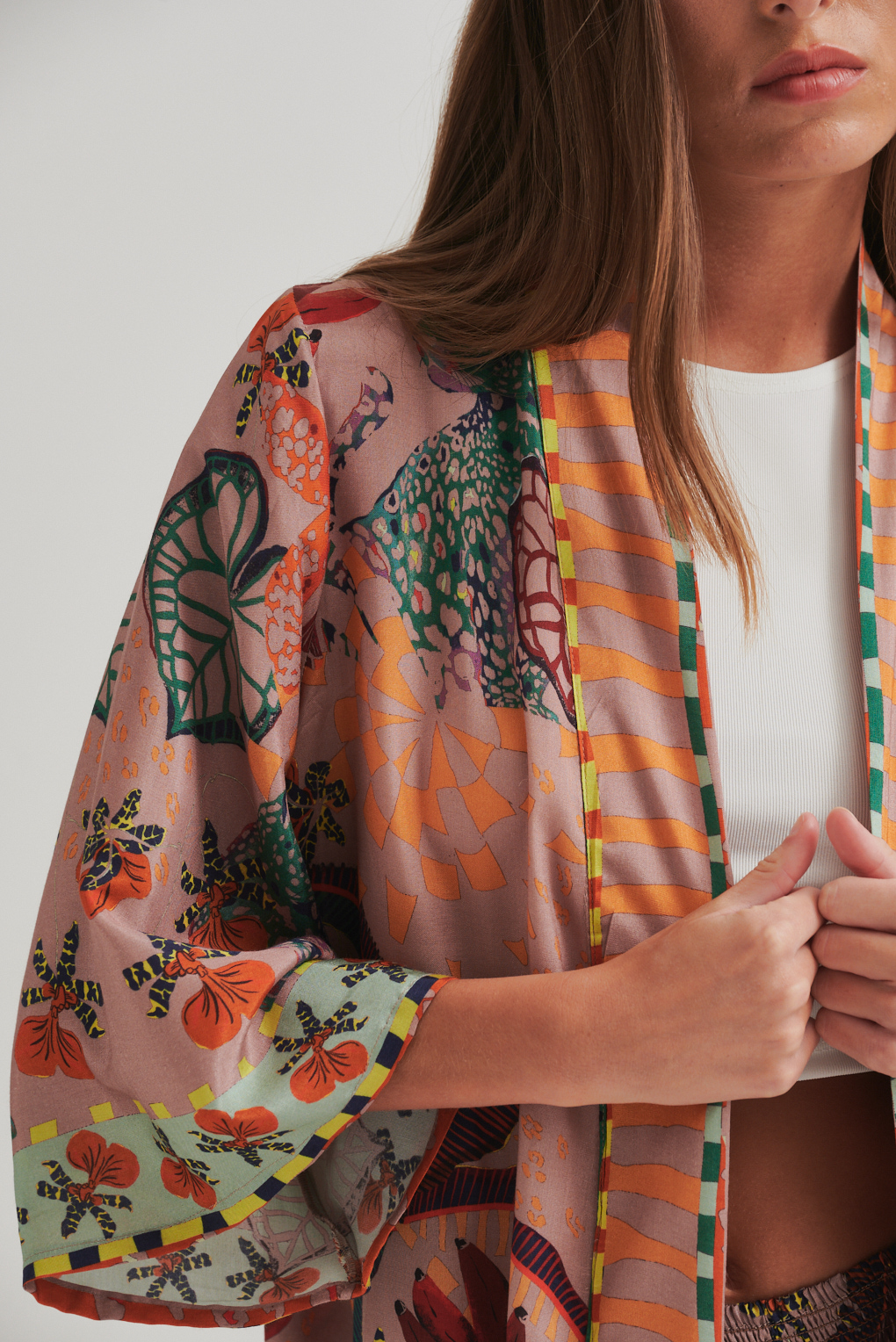 kimono estampa selvática