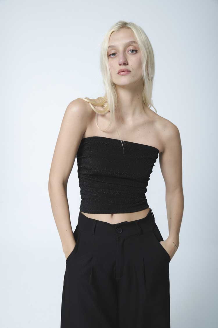top bando con brillo