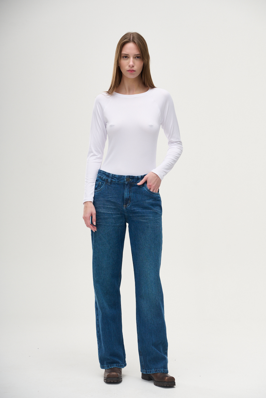 jean recto azul clasico