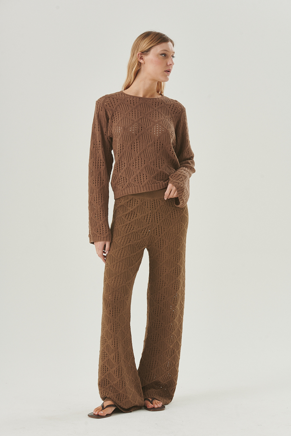 pantalon algodon calado
