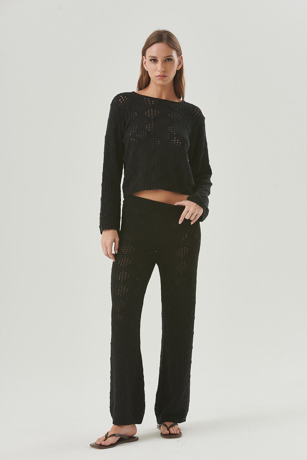 pantalon algodon calado