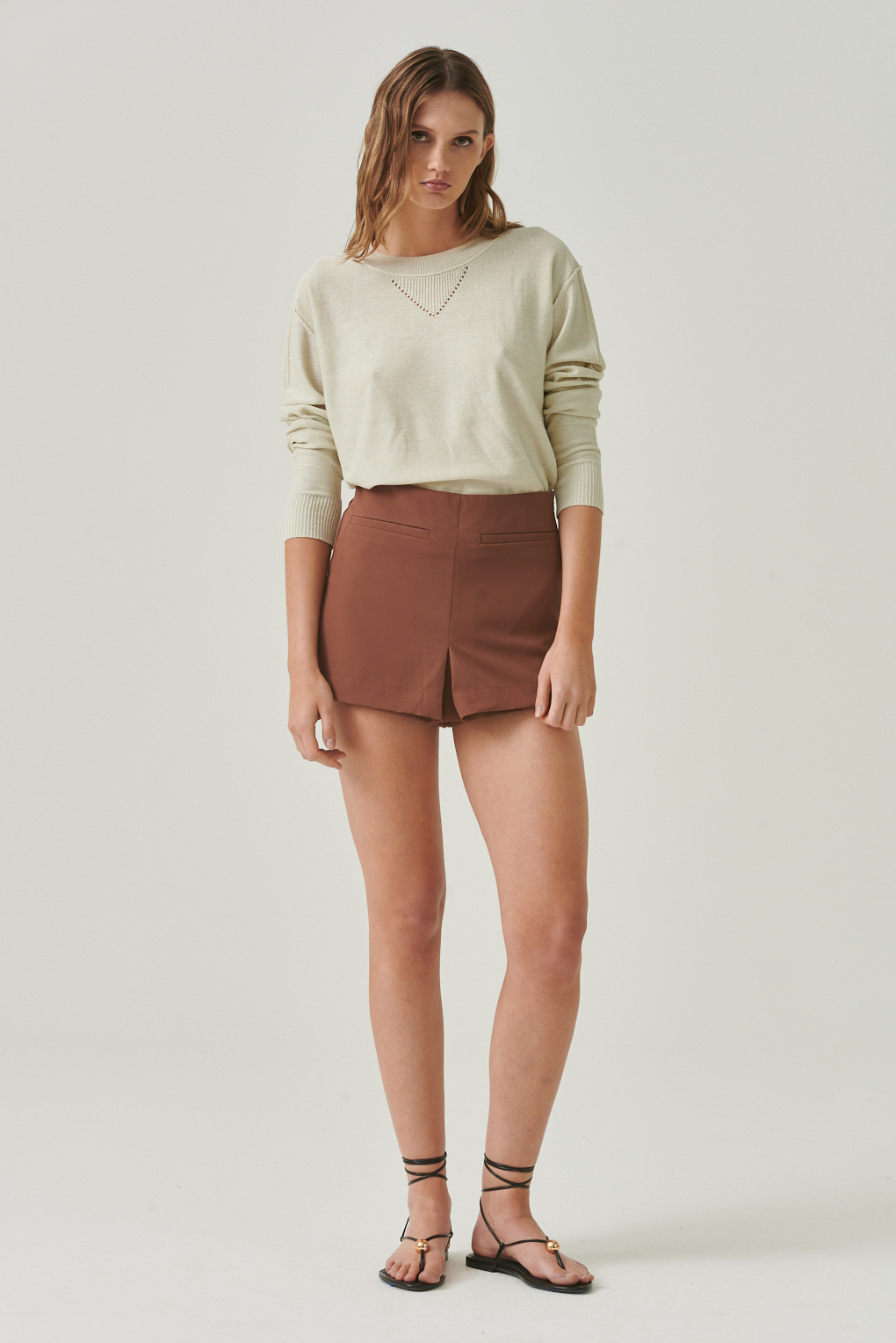 mini falda sastrera mujer